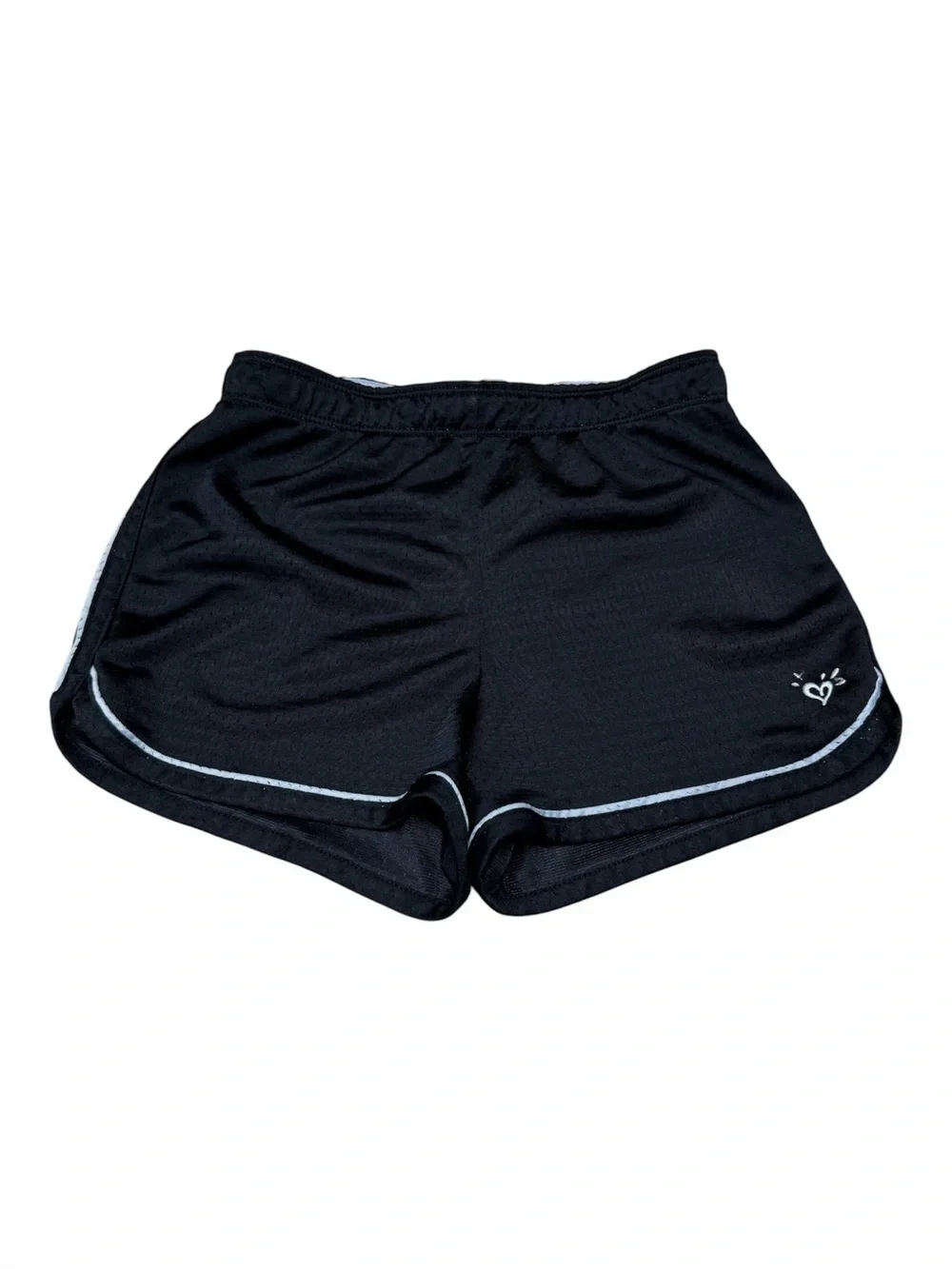 Justice Girls Size 10 Black Gray Athletic Running Shorts Active Gym Lightweight